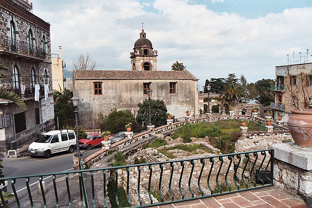 St. Pancras' Church & Roman Remains Outside the Porta Messina in Taormina, March 2005