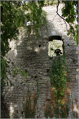 A wall in the older part of the castle