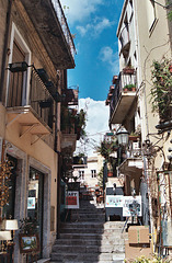 Street with Stairs in Taormina, March 2005