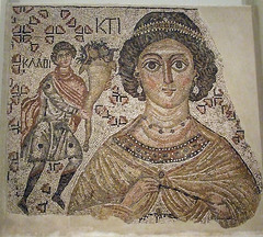 Fragment of a Floor Mosaic with a Personification of Ktisis in the Metropolitan Museum of Art, August 2007