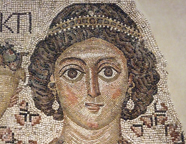 Detail of a Fragment of a Floor Mosaic with a Personification of Ktisis in the Metropolitan Museum of Art, August 2007