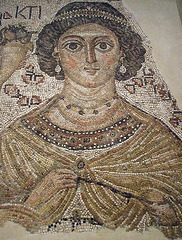 Detail of a Fragment of a Floor Mosaic with a Personification of Ktisis in the Metropolitan Museum of Art, August 2007