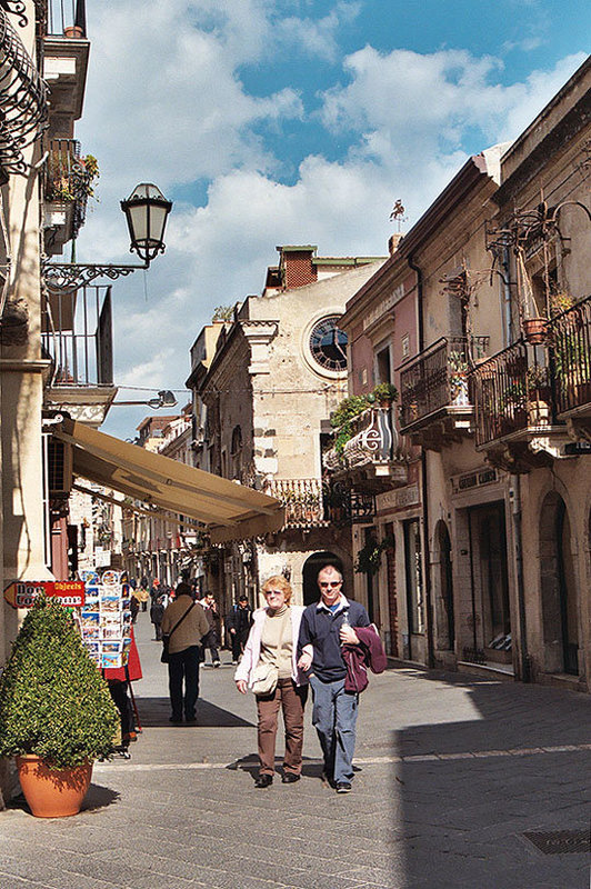 Street in Taormina, March 2005