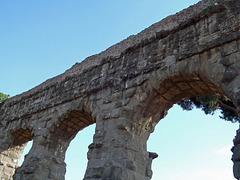 Detail of the Aqua Claudia and Anio Novus in the Park of the Aqueducts in Rome, June 2012