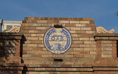Lindsay, CA historic gas company sign (0413)