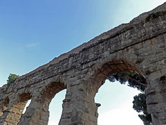 Detail of the Aqua Claudia and Anio Novus in the Park of the Aqueducts in Rome, June 2012