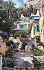 Scenic Restaurant Near the Clocktower in Taormina, March 2005
