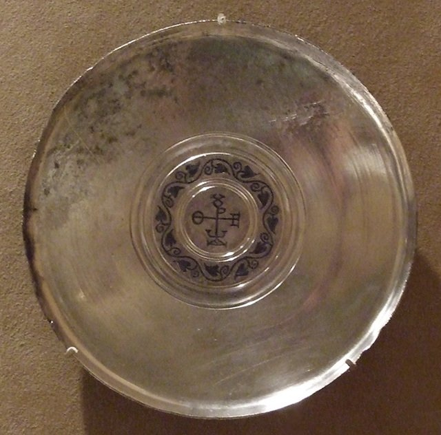 Silver Plate with Monogram in the Metropolitan Museum of Art, April 2010