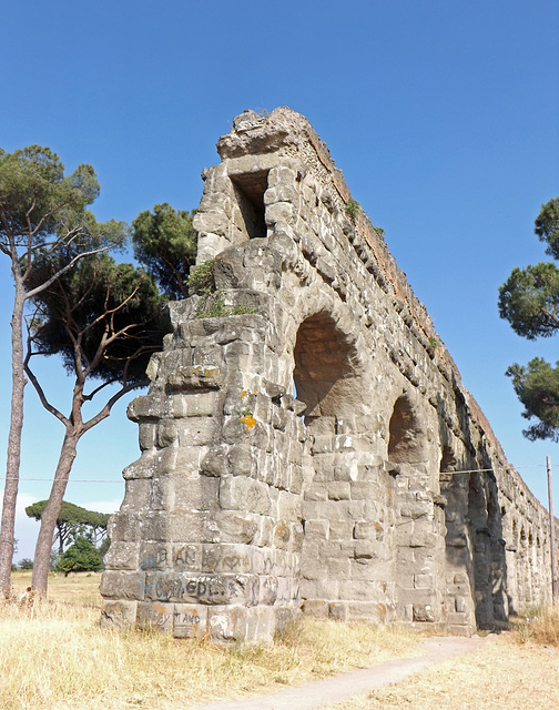 The Aqua Claudia and Anio Novus in the Park of the Aqueducts in Rome, June 2012