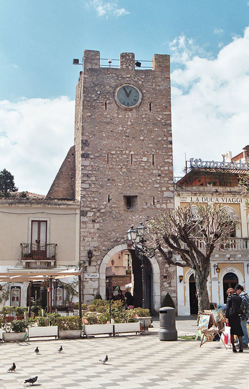 Clocktower in Taormina, 2005