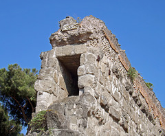 Detail of the Aqua Claudia and Anio Novus in the Park of the Aqueducts in Rome, June 2012