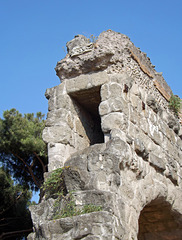 Detail of the Aqua Claudia and Anio Novus in the Park of the Aqueducts in Rome, June 2012