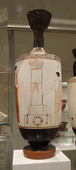 Terracotta Lekythos Attributed to the Achilles Painter in the Metropolitan Museum of Art, April 2011