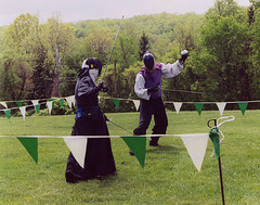Christine and Alexandre Fencing at Ian & Katherine's Last Championships, May 2006