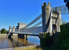 conwy suspension bridge, gwynedd