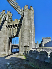 conwy suspension bridge, gwynedd