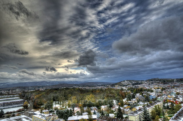 BELFORT: Première neige ( 28 octobre 2012).