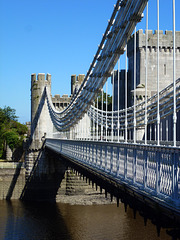 conwy suspension bridge, gwynedd