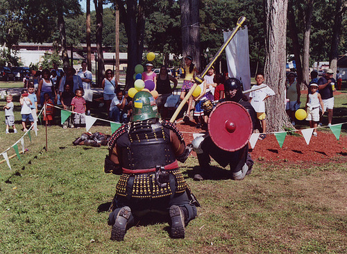 John the Bear & Aaron Fighting at the Peekskill Celebration, Aug. 2006