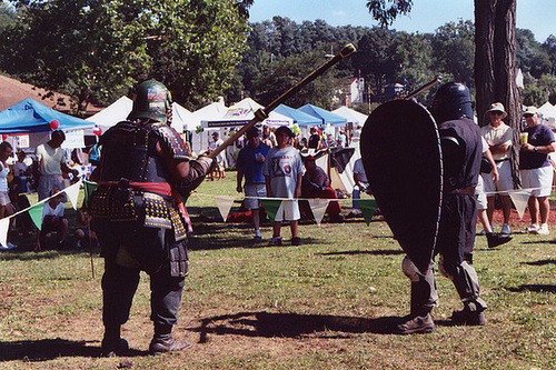 John the Bear & Mael Eoin Fighting at the Peekskill Celebration, Aug. 2006