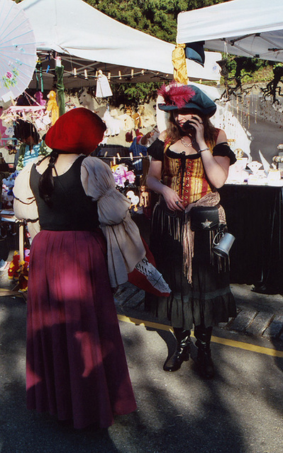 "Medieval Cell Phones" at the Fort Tryon Park Medieval Festival, Oct. 2006