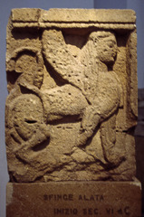 Sphinx Metope from Selinus in the Palermo Archaeology Museum, March 2005