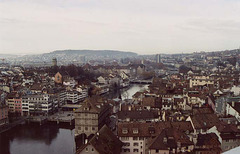 View of the City of Zurich from the Grossmunster, Nov. 2003