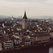 View of the City of Zurich, including St. Peter's Kirche from the Grossmunster, Nov. 2003