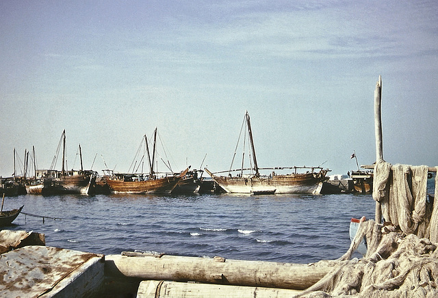 Seafront scene, Doha, Qatar, 1967