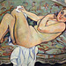 Detail of Reclining Nude by Suzanne Valadon in the Metropolitan Museum of Art, January 2008