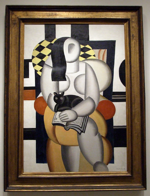 Woman with a Cat by Leger in the Metropolitan Museum of Art, March 2008