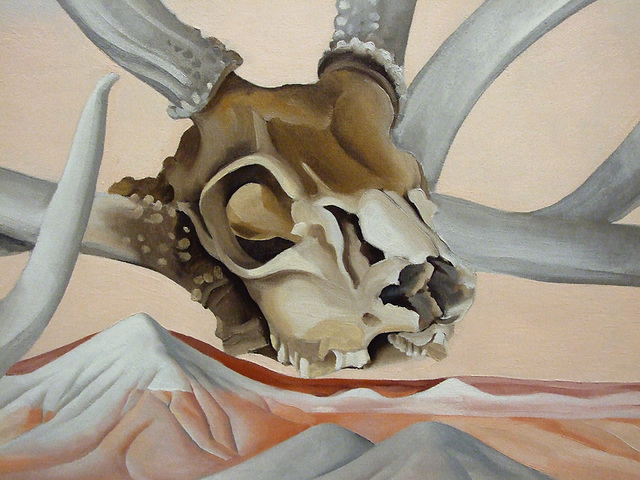 Detail of From the Faraway, Nearby by Georgia O'Keeffe in the Metropolitan Museum of Art, January 2011