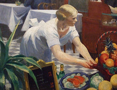 Detail of Tables for Ladies by Edward Hopper in the Metropolitan Museum of Art, May 2009