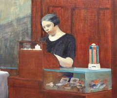 Detail of Tables for Ladies by Edward Hopper in the Metropolitan Museum of Art, May 2009