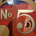 Detail of The Figure Five in Gold by Charles Demuth in the Metropolitan Museum of Art, March 2008