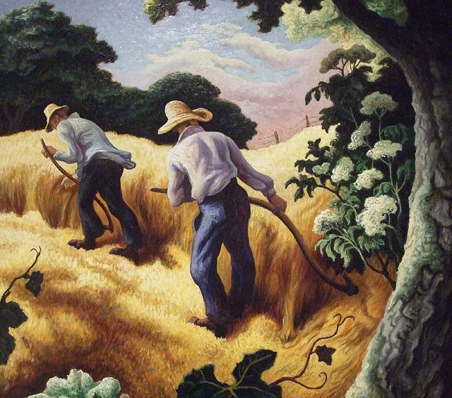 Detail of July Hay by Thomas Hart Benton in the Metropolitan Museum of Art, January 2011