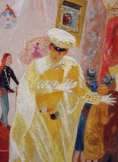 Detail of The Cathedrals of Broadway by Florine Stettheimer in the Metropolitan Museum of Art, March 2008