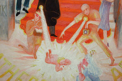 Detail of The Cathedrals of Art by Florine Stettheimer in the Metropolitan Museum of Art, March 2008