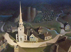 Detail of The Midnight Ride of Paul Revere by Grant Wood in the Metropolitan Museum of Art, May 2009