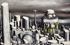 Detail of From Green to White by Yves Tanguy in the Metropolitan Museum of Art, March 2008