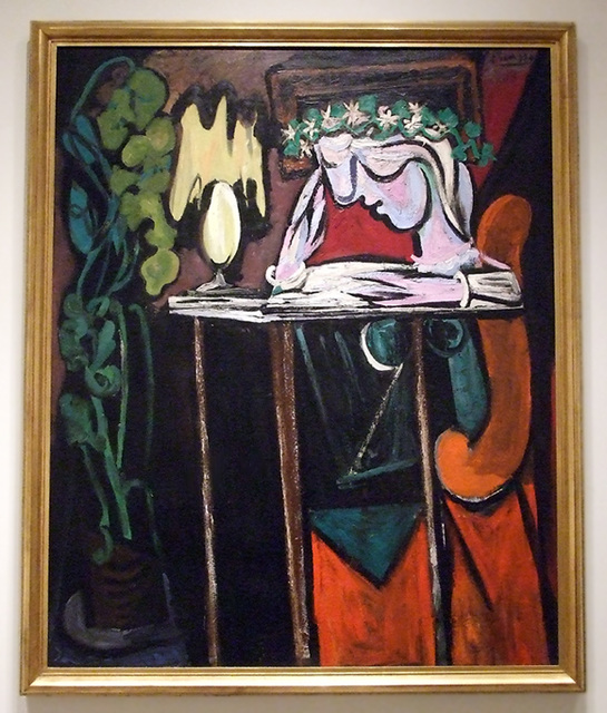 Girl Reading at a Table by Picasso in the Metropolitan Museum of Art, March 2008