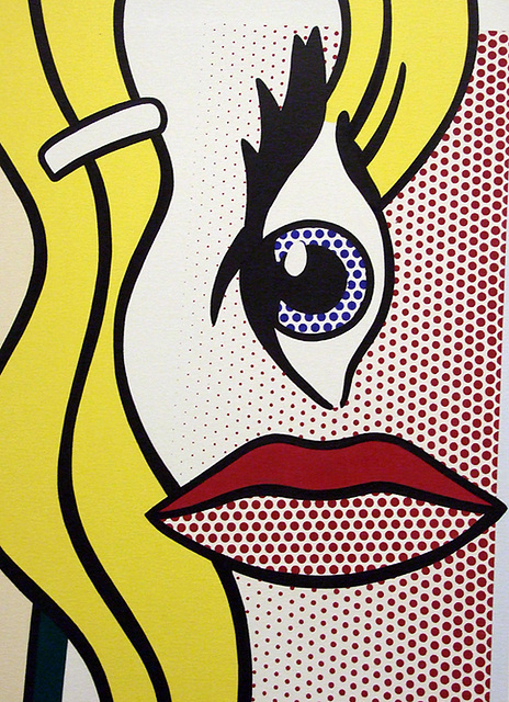 Detail of Stepping Out by Roy Lichtenstein in the Metropolitan Museum of Art, March 2008