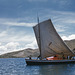 Sailboat Carrying a Truck on Lake Titicaca