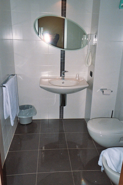 Shiny, New Bathroom in the Hotel Kore in Agrigento, March 2005