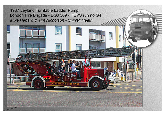 G4 1937 Leyland Turntable Ladder Pump LFB DGJ 309