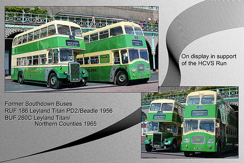 Southdown Leyland Titans RUF 186 & BUF 260C Brighton 5 5 2013