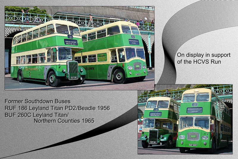 Southdown Leyland Titans RUF 186 & BUF 260C Brighton 5 5 2013