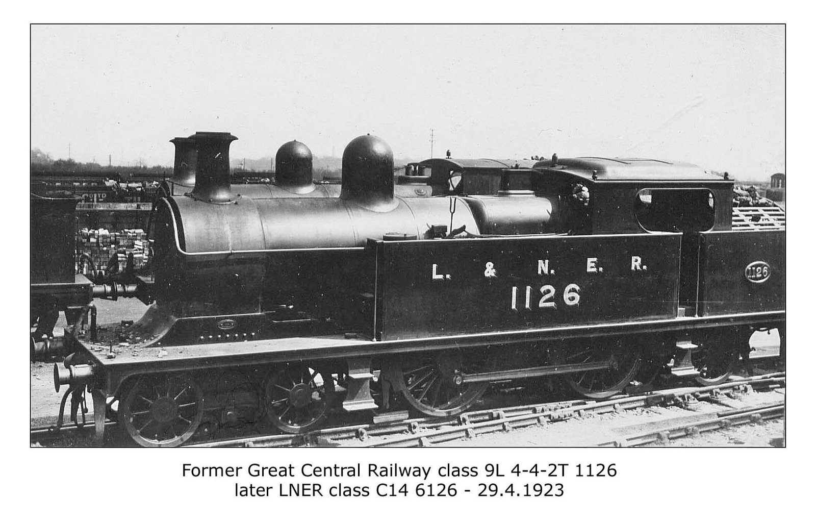 GCR cl 9L 4-4-2T no.1126 LNER cl 14 no. 6126 - 29.4.1923 WHW