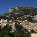 MONACO: Vue du palais et du col de la Turbie.