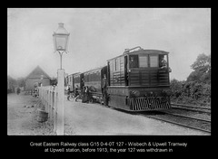 GER G15 LNER Y6 Upwell Station b&w